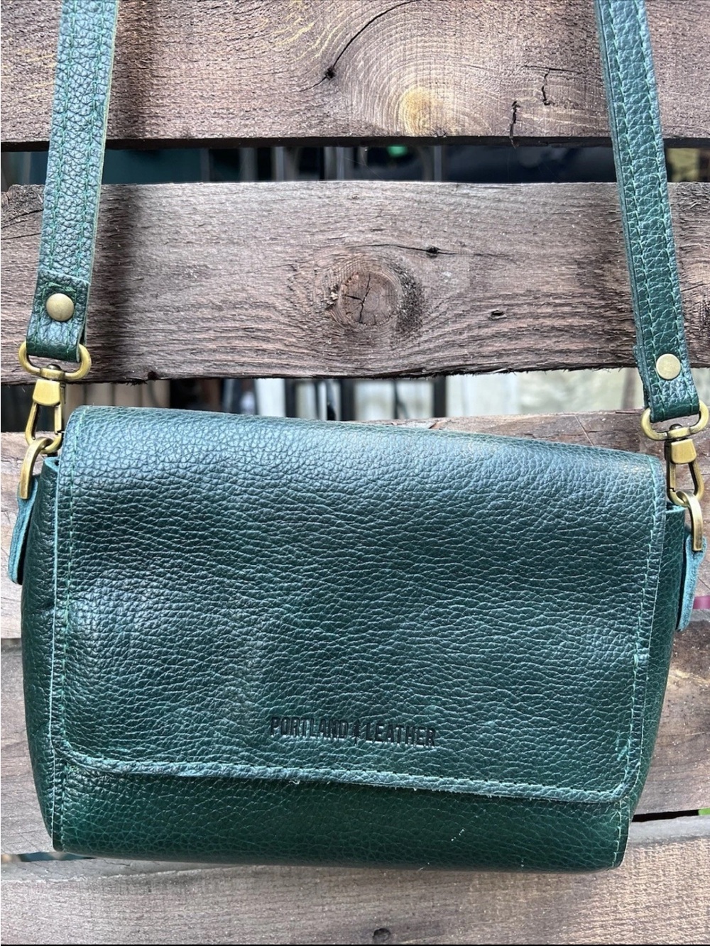 Portland Leather Mini Metro in Forest Green